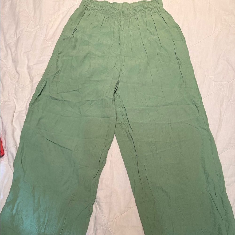 Separate Elements palazzo lounge Sage Wide-Leg Trousers. Comfy, casual, boho